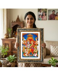 Saraswati Decorative Photo Frame With White Mount | Premium Wall & Tabletop Picture Frame | Home, Office & Temple Decoration | 12x16 Inch (Pack Of 1) (F32585)