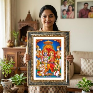 Saraswati Decorative Photo Frame With White Mount | Premium Wall & Tabletop Picture Frame | Home, Office & Temple Decoration | 12x16 Inch (Pack Of 1) (F32585) Saraswati Decorative Photo Frame With White Mount | Premium Wall & Tabletop Picture Frame | Home, Office & Temple Decoration | 12x16 Inch (Pack Of 1) (F32585)
