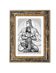 Hanuman Decorative Photo Frame With White Mount | Premium Wall & Tabletop Picture Frame | Home, Office & Temple Decoration | 12x16 Inch (Pack Of 1) (F33201)