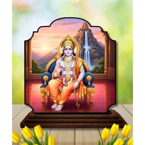 Car Dashboard/Table Top Lord Rama Wooden Rectangle Photo Stand 3x4 Inches, Compact & Stylish Spiritual Display for Car, Home & Office (Pack of 1) (F22251) Car Dashboard/Table Top Lord Rama Wooden Rectangle Photo Stand 3x4 Inches, Compact & Stylish Spiritual Display for Car, Home & Office (Pack of 1) (F22251)