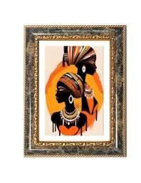 Woman Portrait Decorative Photo Frame With White Mount | Premium Wall & Tabletop Picture Frame | Home, Office & Temple Decoration | 10x14 Inch (Pack Of 1) (F31620)