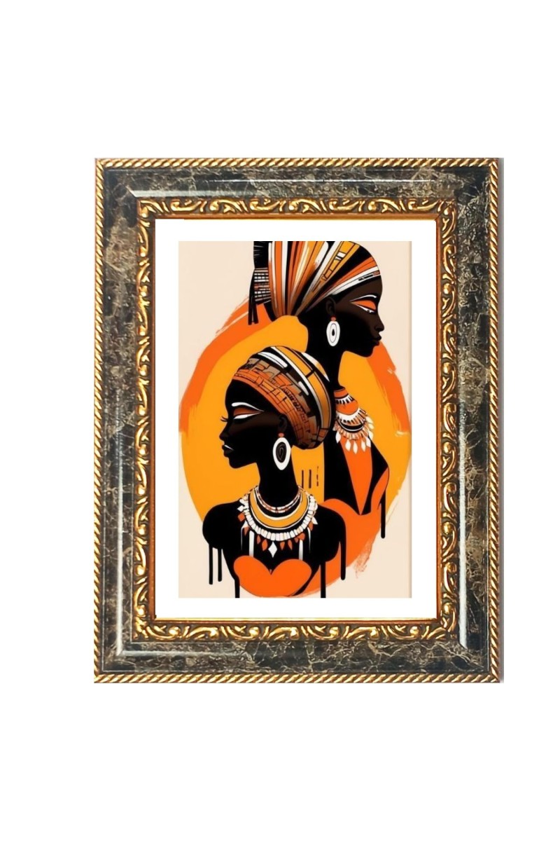 Woman Portrait Decorative Photo Frame With White Mount | Premium Wall & Tabletop Picture Frame | Home, Office & Temple Decoration | 10x14 Inch (Pack Of 1) (F31620)
