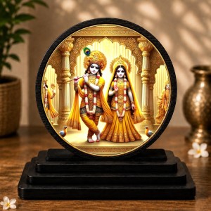 Car Dashboard Wooden Radhaa Krishna Showpiece | 4 X 4.5 Inch Sublimation Printed Decorative Stand | 4 Mm MDF | Home Decor | Made in India (F33537) Car Dashboard Wooden Radhaa Krishna Showpiece | 4 X 4.5 Inch Sublimation Printed Decorative Stand | 4 Mm MDF | Home Decor | Made in India (F33537)