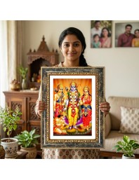 Ram Darbar Decorative Photo Frame With White Mount | Premium Wall & Tabletop Picture Frame | Home, Office & Temple Decoration | 8x12 Inch (Pack Of 1) (F33127)