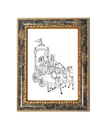 Krishna Decorative Photo Frame With White Mount | Premium Wall & Tabletop Picture Frame | Home, Office & Temple Decoration | 10x14 Inch (Pack Of 1) (F33213)