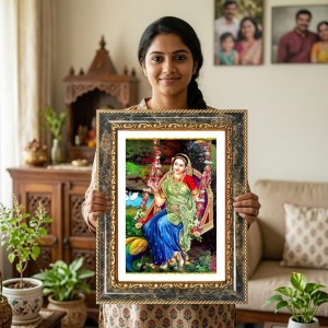 Radhaa Rani Decorative Photo Frame With White Mount | Premium Wall & Tabletop Picture Frame | Home, Office & Temple Decoration | 8x12 Inch (Pack Of 1) (F31244) Radhaa Rani Decorative Photo Frame With White Mount | Premium Wall & Tabletop Picture Frame | Home, Office & Temple Decoration | 8x12 Inch (Pack Of 1) (F31244)