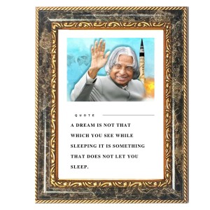 Abdul Kalam Decorative Photo Frame With White Mount | Premium Wall & Tabletop Picture Frame | Home, Office & Temple Decoration | 8x12 Inch (Pack Of 1) (F32542)
