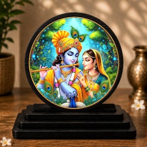 Car Dashboard Wooden Radhaa Krishna Showpiece | 4 X 4.5 Inch Sublimation Printed Decorative Stand | 4 Mm MDF | Home Decor | Made in India (F33663) Car Dashboard Wooden Radhaa Krishna Showpiece | 4 X 4.5 Inch Sublimation Printed Decorative Stand | 4 Mm MDF | Home Decor | Made in India (F33663)