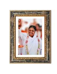 Mata Amritanandamayi Decorative Photo Frame With White Mount | Premium Wall & Tabletop Picture Frame | Home, Office & Temple Decoration | 10x14 Inch (Pack Of 1) (F33174)