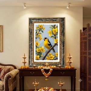 American Goldfinch Decorative Photo Frame With White Mount | Premium Wall & Tabletop Picture Frame | Home, Office & Temple Decoration | 10x14 Inch (Pack Of 1) (F31555) American Goldfinch Decorative Photo Frame With White Mount | Premium Wall & Tabletop Picture Frame | Home, Office & Temple Decoration | 10x14 Inch (Pack Of 1) (F31555)
