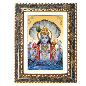 Vishnu Decorative Photo Frame With White Mount | Premium Wall & Tabletop Picture Frame | Home, Office & Temple Decoration | 10x14 Inch (Pack Of 1) (F31558)