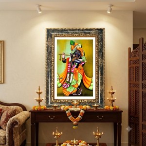 Krishna Decorative Photo Frame With White Mount | Premium Wall & Tabletop Picture Frame | Home, Office & Temple Decoration | 10x14 Inch (Pack Of 1) (F33158) Krishna Decorative Photo Frame With White Mount | Premium Wall & Tabletop Picture Frame | Home, Office & Temple Decoration | 10x14 Inch (Pack Of 1) (F33158)