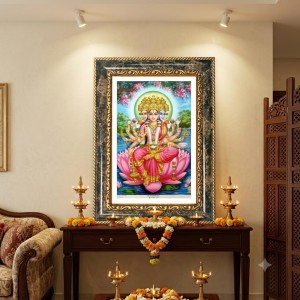 Goddess Gayatri Goddess Decorative Photo Frame With White Mount | Premium Wall & Tabletop Picture Frame | Home, Office & Temple Decoration | 10x14 Inch (Pack Of 1) (F31248) Goddess Gayatri Goddess Decorative Photo Frame With White Mount | Premium Wall & Tabletop Picture Frame | Home, Office & Temple Decoration | 10x14 Inch (Pack Of 1) (F31248)