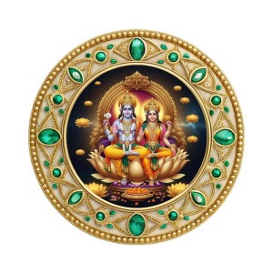Lord Vishnu and Goddess Lakshmi Fridge Magnet Wooden | Glossy Sublimation Print | 4x4 Inch | Strong Magnet Back | Decorative Magnet for Fridge, Almirah & Temple Decor (F23786) Lord Vishnu and Goddess Lakshmi Fridge Magnet Wooden | Glossy Sublimation Print | 4x4 Inch | Strong Magnet Back | Decorative Magnet for Fridge, Almirah & Temple Decor (F23786)