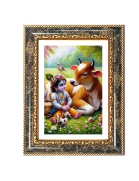 Krishna Decorative Photo Frame With White Mount | Premium Wall & Tabletop Picture Frame | Home, Office & Temple Decoration | 10x14 Inch (Pack Of 1) (F32377)
