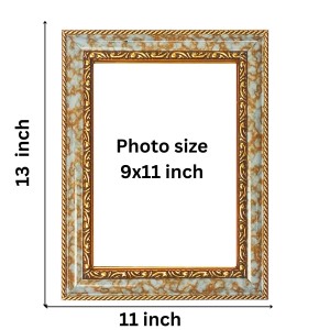Customized White Photo Frame | Personalized Picture Frame with Your Photo | Elegant White & Gold Decorative Frame for Home D&eacute;cor | Tabletop & Wall Mount Display | Gift for Wedding, Anniversary, Birthday & Special Occasions (9x11)