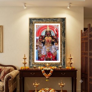 Tropical Landscape Decorative Photo Frame With White Mount | Premium Wall & Tabletop Picture Frame | Home, Office & Temple Decoration | 12x16 Inch (Pack Of 1) (F32683)