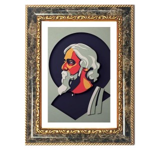 Poet Portrait Art Decorative Photo Frame With White Mount | Premium Wall & Tabletop Picture Frame | Home, Office & Temple Decoration | 8x12 Inch (Pack Of 1) (F32986)