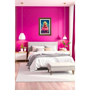 Goddess Lakmi Big Photo Frame - 20x28 Inches For Home,Temple & Office Decoration (F10723)
