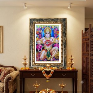 Hanuman Decorative Photo Frame With White Mount | Premium Wall & Tabletop Picture Frame | Home, Office & Temple Decoration | 8x12 Inch (Pack Of 1) (F33175) Hanuman Decorative Photo Frame With White Mount | Premium Wall & Tabletop Picture Frame | Home, Office & Temple Decoration | 8x12 Inch (Pack Of 1) (F33175)