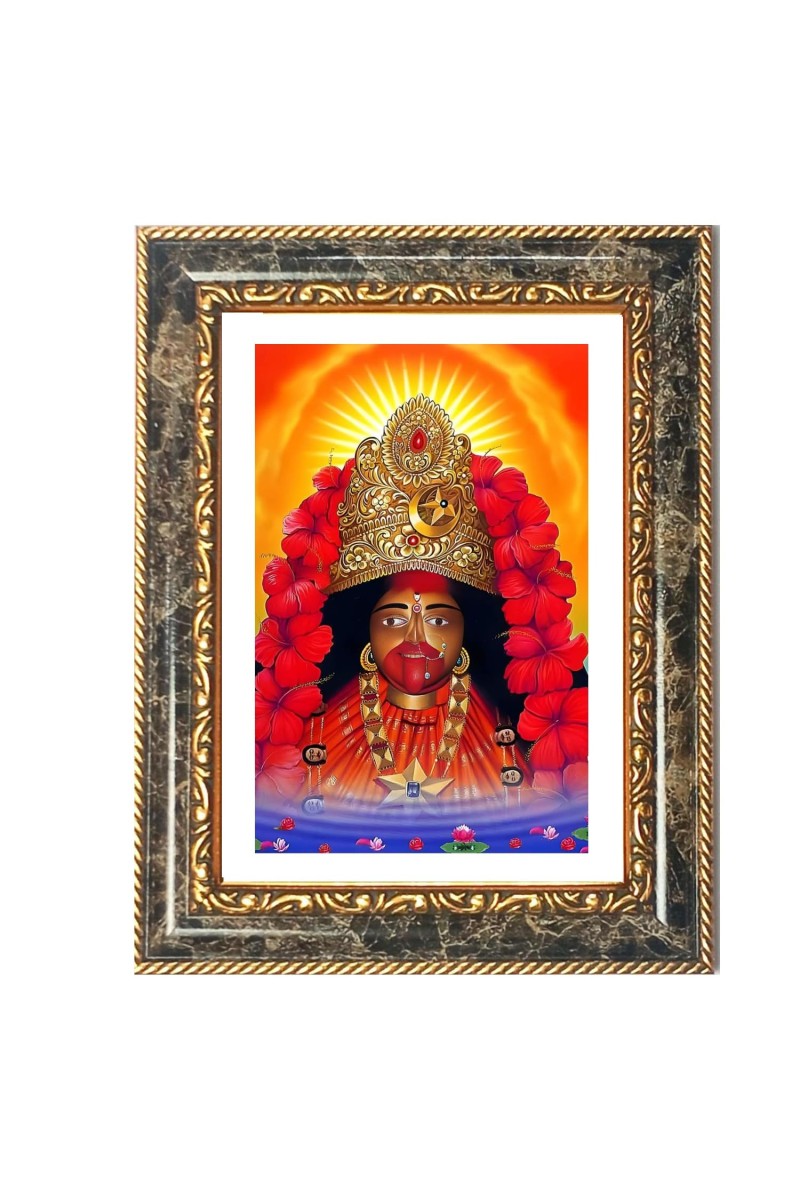 Goddess Tara Decorative Photo Frame With White Mount | Premium Wall & Tabletop Picture Frame | Home, Office & Temple Decoration | 8x12 Inch (Pack Of 1) (F31559)