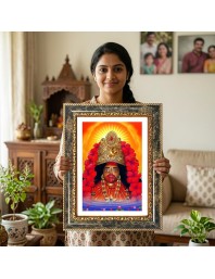 Goddess Tara Decorative Photo Frame With White Mount | Premium Wall & Tabletop Picture Frame | Home, Office & Temple Decoration | 8x12 Inch (Pack Of 1) (F31559)