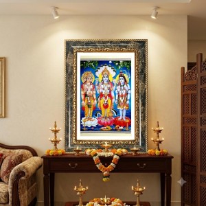 Ram Darbar Decorative Photo Frame With White Mount | Premium Wall & Tabletop Picture Frame | Home, Office & Temple Decoration | 10x14 Inch (Pack Of 1) (F31184)
