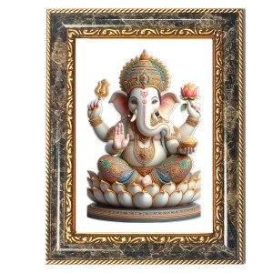 Ganeshaa Decorative Photo Frame With White Mount | Premium Wall & Tabletop Picture Frame | Home, Office & Temple Decoration | 10x14 Inch (Pack Of 1) (F33237)