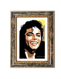 Pop Singer Art Decorative Photo Frame With White Mount | Premium Wall & Tabletop Picture Frame | Home, Office & Temple Decoration | 10x14 Inch (Pack Of 1) (F33008)