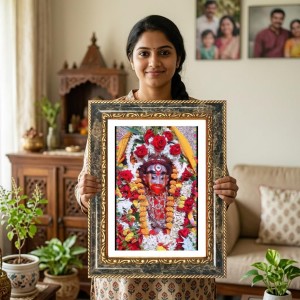 Kali Decorative Photo Frame With White Mount | Premium Wall & Tabletop Picture Frame | Home, Office & Temple Decoration | 8x12 Inch (Pack Of 1) (F32659)