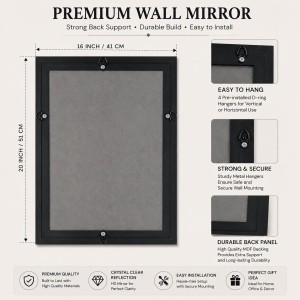 Acrylic Wall Mirror with Gold & Brown Decorative Frame | Wall Mounted Mirror for Entryway, Living Room, Bedroom & Bathroom | Lightweight, Shatter-Resistant, Durable & Clear Reflection Acrylic Wall Mirror with Gold & Brown Decorative Frame | Wall Mounted Mirror for Entryway, Living Room, Bedroom & Bathroom | Lightweight, Shatter-Resistant, Durable & Clear Reflection