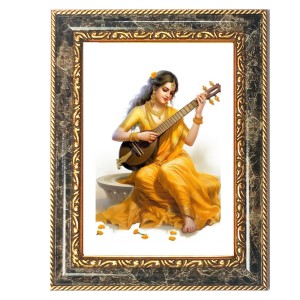 Lord Jagannath Decorative Photo Frame With White Mount | Premium Wall & Tabletop Picture Frame | Home, Office & Temple Decoration | 12x16 Inch (Pack Of 1) (F31267)