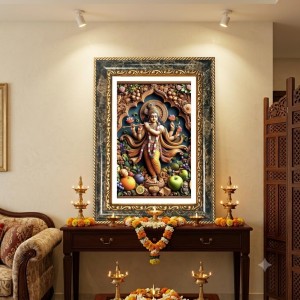 Ganeshaa Decorative Photo Frame With White Mount | Premium Wall & Tabletop Picture Frame | Home, Office & Temple Decoration | 8x12 Inch (Pack Of 1) (F31430)