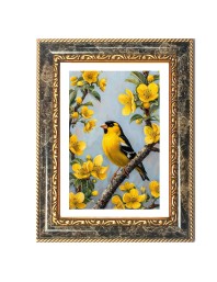 American Goldfinch Decorative Photo Frame With White Mount | Premium Wall & Tabletop Picture Frame | Home, Office & Temple Decoration | 10x14 Inch (Pack Of 1) (F31555)