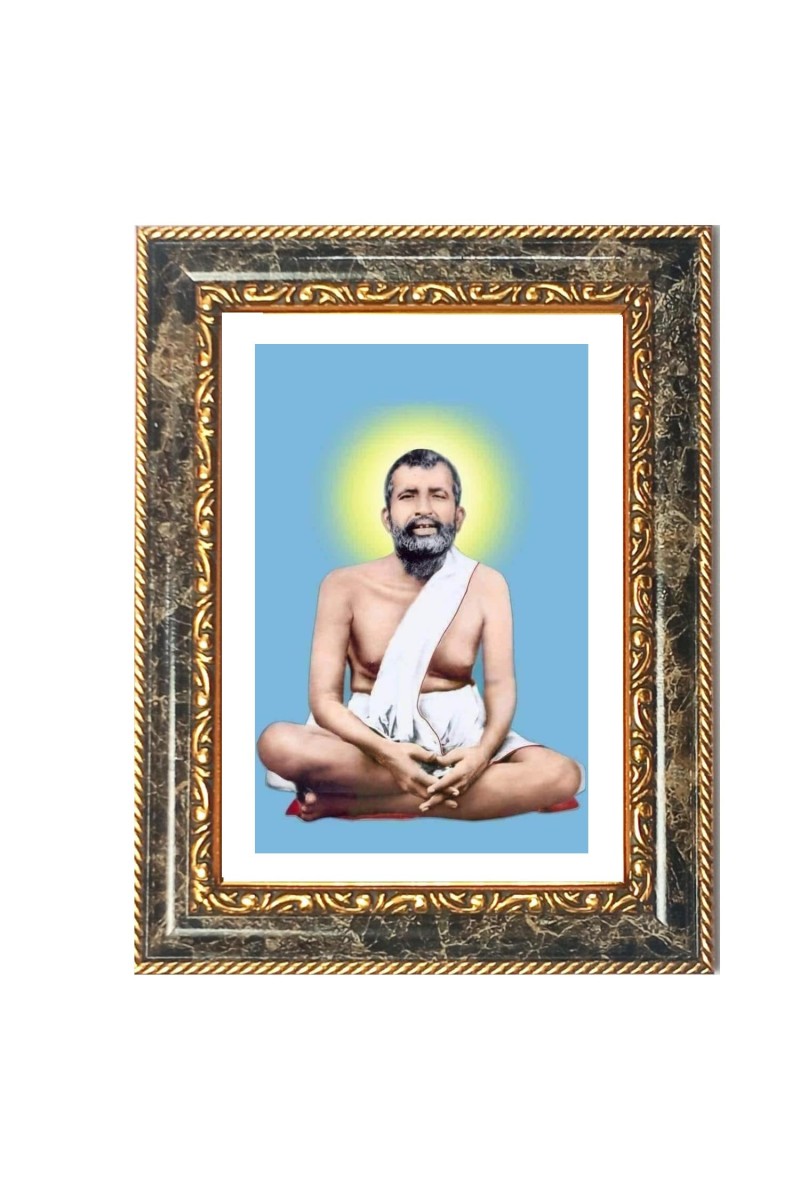 Sri Ramakrishna Paramahamsa Decorative Photo Frame With White Mount | Premium Wall & Tabletop Picture Frame | Home, Office & Temple Decoration | 12x16 Inch (Pack Of 1) (F33218)