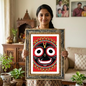 Jagannath Decorative Photo Frame With White Mount | Premium Wall & Tabletop Picture Frame | Home, Office & Temple Decoration | 8x12 Inch (Pack Of 1) (F33137) Jagannath Decorative Photo Frame With White Mount | Premium Wall & Tabletop Picture Frame | Home, Office & Temple Decoration | 8x12 Inch (Pack Of 1) (F33137)