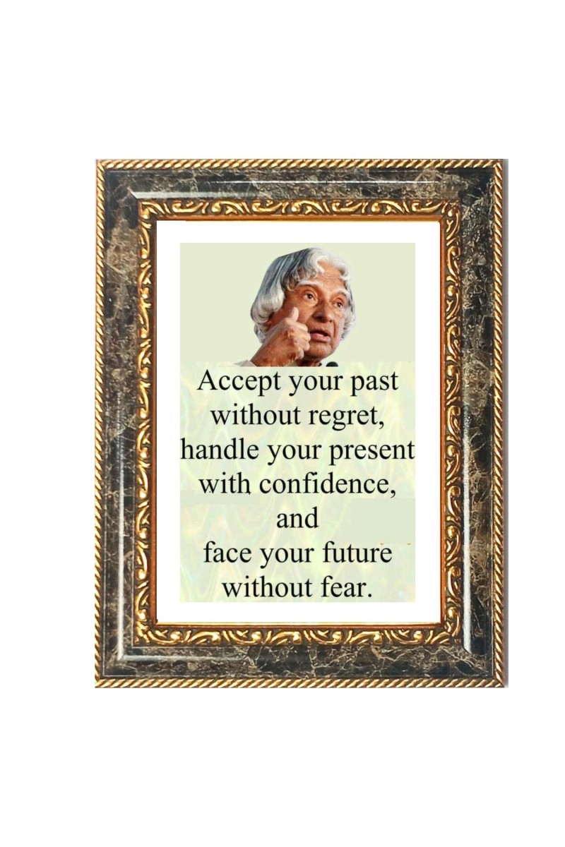 A.P.J. Abdul Kalam Quote Decorative Photo Frame With White Mount | Premium Wall & Tabletop Picture Frame | Home, Office & Temple Decoration | 8x12 Inch (Pack Of 1) (F33047)