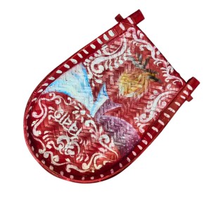 Handicrafts Bamboo Kulo Tray â€“ Handmade & Hand-Painted Soop/Kulo Basket with Traditional Art Design | DecorativeTray for Puja, Wedding Rituals, Home DÃ©cor, Storage & Gifting (Subha Bibaha)