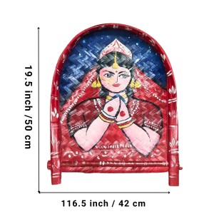 Handicrafts Bamboo Kulo Tray â€“ Handmade & Hand-Painted Bengali Bride Art Soop/Kulo Basket | Traditional Decorative Bamboo Tray for Puja, Wedding Rituals, Home DÃ©cor, Storage & Gifting