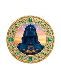 Lord Shiva Fridge Magnet Wooden | Glossy Sublimation Print | 4x4 Inch | Strong Magnet Back | Decorative Magnet for Fridge, Almirah & Temple Decor (F23728)