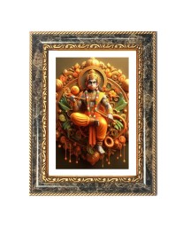 Lord Hanuman Decorative Photo Frame With White Mount | Premium Wall & Tabletop Picture Frame | Home, Office & Temple Decoration | 12x16 Inch (Pack Of 1) (F31151)