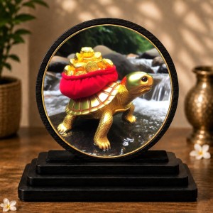 Car Dashboard Wooden Feng Shui Tortoise Showpiece | 4 X 4.5 Inch Sublimation Printed Decorative Stand | 4 Mm MDF | Home Decor | Made in India (F33547) Car Dashboard Wooden Feng Shui Tortoise Showpiece | 4 X 4.5 Inch Sublimation Printed Decorative Stand | 4 Mm MDF | Home Decor | Made in India (F33547)
