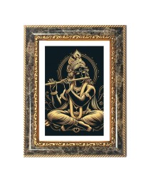 Krishna Decorative Photo Frame With White Mount | Premium Wall & Tabletop Picture Frame | Home, Office & Temple Decoration | 8x12 Inch (Pack Of 1) (F33170)