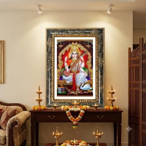 Saraswati Decorative Photo Frame With White Mount | Premium Wall & Tabletop Picture Frame | Home, Office & Temple Decoration | 10x14 Inch (Pack Of 1) (F32688) Saraswati Decorative Photo Frame With White Mount | Premium Wall & Tabletop Picture Frame | Home, Office & Temple Decoration | 10x14 Inch (Pack Of 1) (F32688)