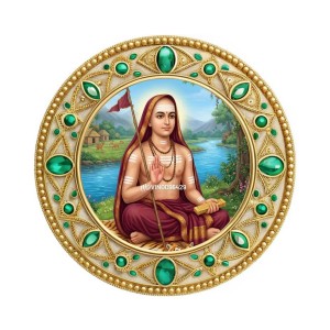Adi Shankaracharya Fridge Magnet Wooden | Glossy Sublimation Print | 4x4 Inch | Strong Magnet Back | Decorative Magnet for Fridge, Almirah & Temple Decor (F23720) Adi Shankaracharya Fridge Magnet Wooden | Glossy Sublimation Print | 4x4 Inch | Strong Magnet Back | Decorative Magnet for Fridge, Almirah & Temple Decor (F23720)