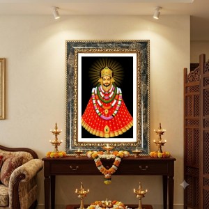 Hanuman Decorative Photo Frame With White Mount | Premium Wall & Tabletop Picture Frame | Home, Office & Temple Decoration | 8x12 Inch (Pack Of 1) (F32482)