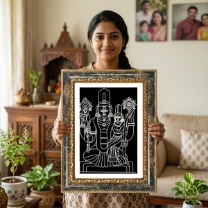 Lord Vishnu Decorative Photo Frame With White Mount | Premium Wall & Tabletop Picture Frame | Home, Office & Temple Decoration | 10x14 Inch (Pack Of 1) (F32655) Lord Vishnu Decorative Photo Frame With White Mount | Premium Wall & Tabletop Picture Frame | Home, Office & Temple Decoration | 10x14 Inch (Pack Of 1) (F32655)