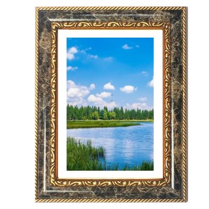 Goddess Durga Decorative Photo Frame With White Mount | Premium Wall & Tabletop Picture Frame | Home, Office & Temple Decoration | 12x16 Inch (Pack Of 1) (F31363)