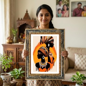 Woman Portrait Decorative Photo Frame With White Mount | Premium Wall & Tabletop Picture Frame | Home, Office & Temple Decoration | 10x14 Inch (Pack Of 1) (F31620) Woman Portrait Decorative Photo Frame With White Mount | Premium Wall & Tabletop Picture Frame | Home, Office & Temple Decoration | 10x14 Inch (Pack Of 1) (F31620)