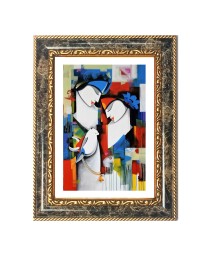 Abstract Birds Art Decorative Photo Frame With White Mount | Premium Wall & Tabletop Picture Frame | Home, Office & Temple Decoration | 10x14 Inch (Pack Of 1) (F32985)